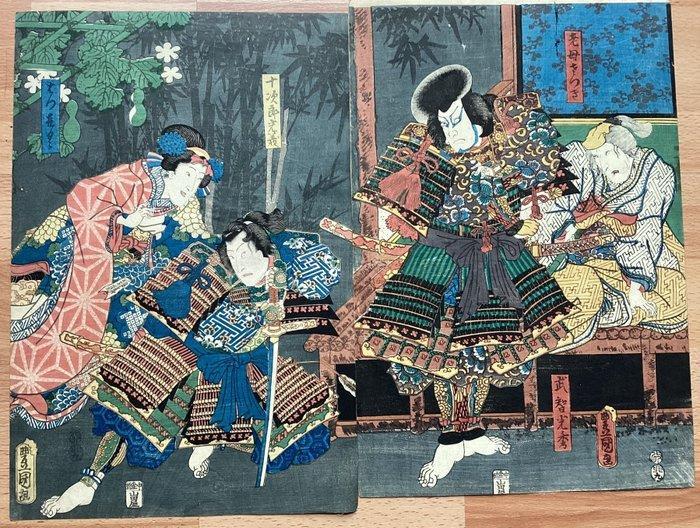 NO RESERVE PRICE!! Performance of the Kabuki play Ehon, Antiek en Kunst, Antiek | Overige Antiek
