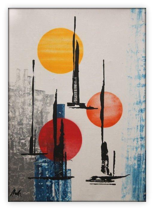 Giuseppe Panzica - Volume 3076 - Prospetto (100x70), Antiek en Kunst, Kunst | Schilderijen | Modern