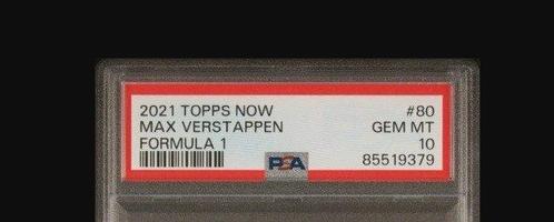 2021 Topps Now F1 Max Verstappen #80 World Champion PSA 10, Verzamelen, Stickers