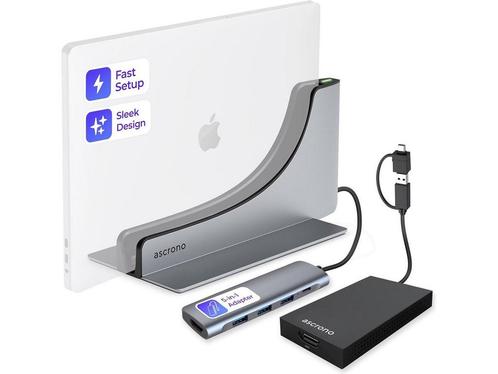 Ascrono - MacBook Air Docking Station - Dual Monitor Bundle, Computers en Software, Apple Macbooks, Nieuw, Verzenden