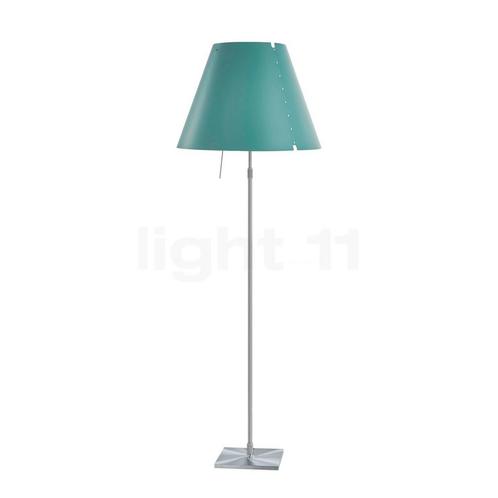 Luceplan Costanza Vloerlamp, lampenkap turquoise/frame alumi, Huis en Inrichting, Lampen | Vloerlampen, Nieuw, Verzenden