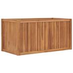 vidaXL Plantenbak verhoogd 100x50x50 cm massief teakhout, 100 cm of meer, Verzenden, Nieuw, Hout