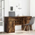 vidaXL Bureau met lade Gerookt eiken 140 x 49 x 76 cm, Huis en Inrichting, Bureaus, Verzenden, Nieuw