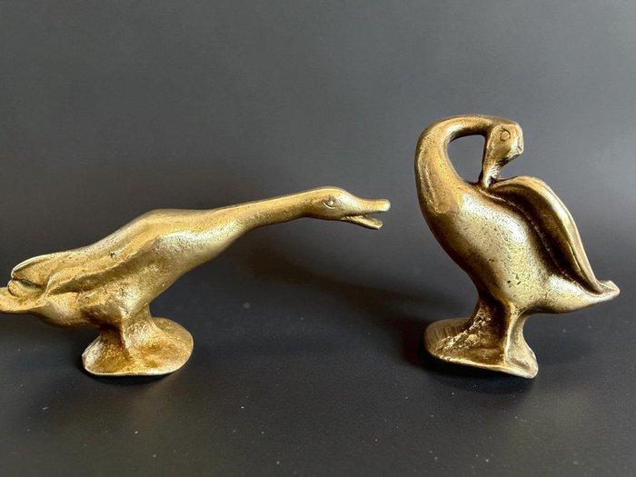 Goose sculptures “Love Couple” - Beeldje - 1960s vintage, Antiek en Kunst, Curiosa en Brocante