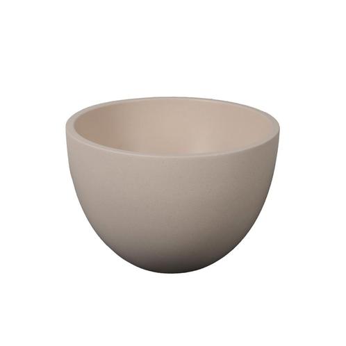 Mini Waskom Idas 22.5x22.5x15.5cm beton rond beige inclusief, Doe-het-zelf en Verbouw, Sanitair, Verzenden