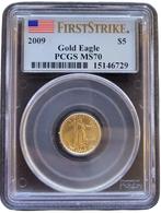 Gouden American Eagle 1/10 oz 2009 PCGS First Strike MS70, Postzegels en Munten, Munten | Amerika, Goud, Losse munt, Verzenden