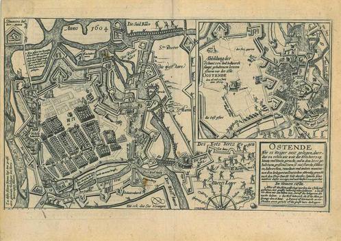 Historische prent van Ostend, Antiek en Kunst, Kunst | Etsen en Gravures