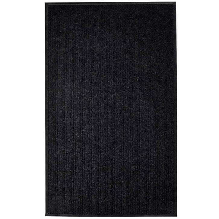 vidaXL Deurmat 117x220 cm PVC zwart, Tuin en Terras, Deurmatten, Nieuw, Verzenden