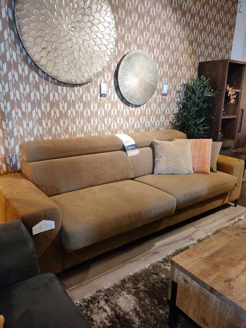 4 zitsbank Telise in kleur bronze met verstelbare zitdiepte,, Huis en Inrichting, Banken | Bankstellen, 150 cm of meer, Nieuw