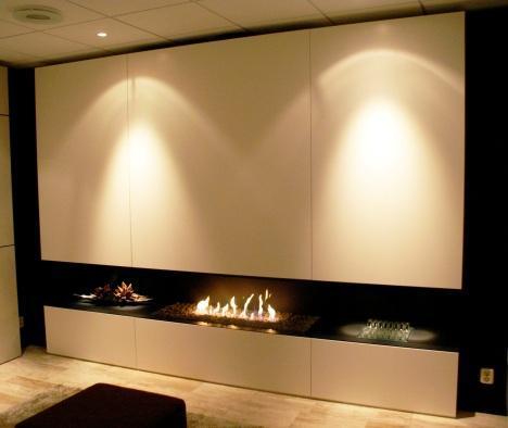 Gashaard met kastenwand, Huis en Inrichting, Haarden, Gashaard, Gebruikt, Ophalen