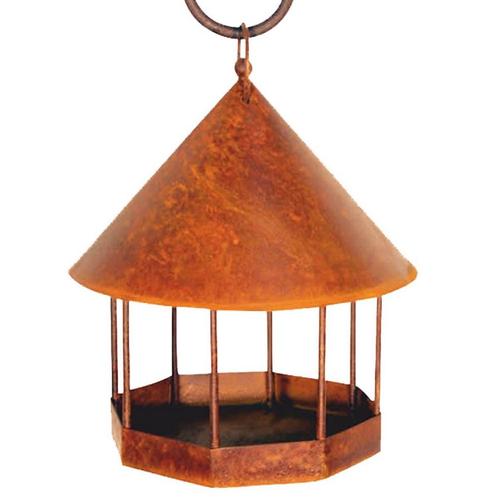 Vogelhuis, voederhuis, gepatineerd voederstation en weerbesc, Huis en Inrichting, Woonaccessoires | Wanddecoraties, Nieuw, Verzenden