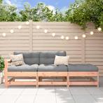 vidaXL 3-delige Loungeset met kussens massief douglashout, Verzenden, Nieuw, Loungeset