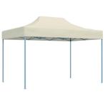 vidaXL Partytent inklapbaar 3x4 m staal crème, Tuin en Terras, Verzenden, Nieuw, Partytent