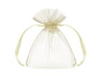 Organza Zakjes Creme 10cm 10st, Verzenden, Nieuw