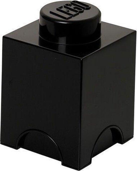 Lego - Opbergbox Brick 1 Vierkant - Polypropyleen - Zwart, Kinderen en Baby's, Speelgoed | Overig, Verzenden