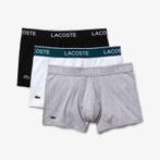 Lacoste 3-pack boxershorts - grijs/wit/zwart