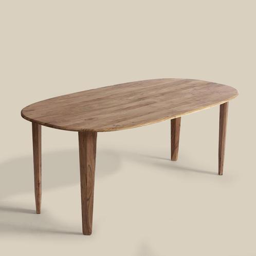 *WOONWINKEL* Ovale Eettafel Acacia Hout Naturel 200 Cm, Huis en Inrichting, Tafels | Eettafels, Nieuw, Verzenden