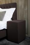 Hocker Kubus Stof 42x42x60 - Bruin