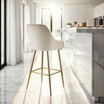 Barkruk Avane met rugleuning, gestoffeerd, fluweeloptiek - S, Huis en Inrichting, Barkrukken, Verzenden, Nieuw