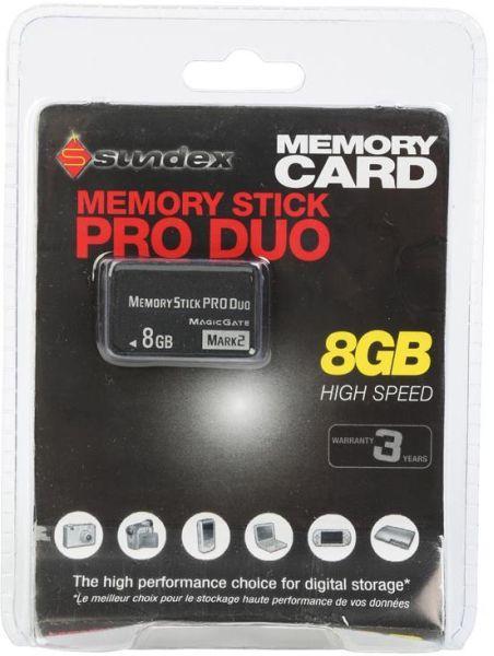 Sundex Memory Stick PRO DUO-8GB (PSP) NIEUW, Computers en Software, Harde schijven, Nieuw, Ophalen of Verzenden