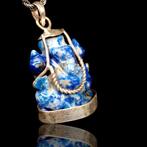 Zilveren bedel met ingravure van Ganesh in lapis lazuli –