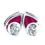 Oorstekers Platina - 6.93ct. tw. Robijn - Geen warmte