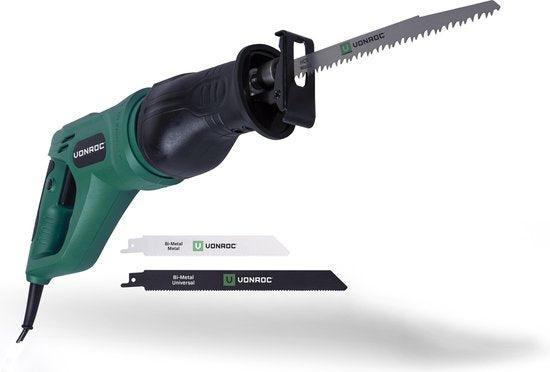 Tweedekans | VONROC Reciprozaag – 900W – Draaibaar handvat –, Doe-het-zelf en Verbouw, Gereedschap | Zaagmachines, Zo goed als nieuw