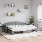 vidaXL Slaapbank met onderschuifbed 80x200 cm stof, Huis en Inrichting, Eenpersoons, Verzenden, Nieuw, 80 cm