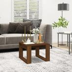 vidaXL Bijzettafel 50x50x35 cm bewerkt hout bruin eikenkleur, Huis en Inrichting, 50 tot 100 cm, Verzenden, Nieuw, 50 tot 100 cm