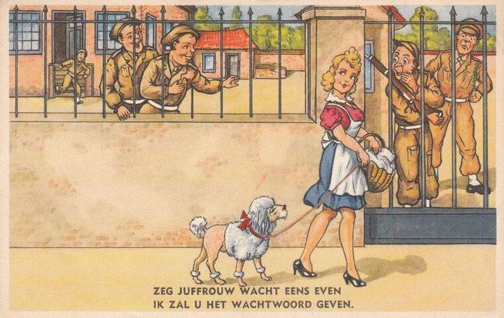 MILITAIR - Zeg juffrouw wacht eens even, Verzamelen, Ansichtkaarten | Nederland, Verzenden