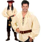 Beige Blouse Heren Piraten/Renaissance, Kleding | Heren, Verzenden, Nieuw