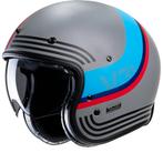 Hjc V31 Byron Grijs Blauw MC21SF Jethelm, Motoren, Kleding | Motorhelmen, Verzenden, Nieuw met kaartje, Jethelm, HJC
