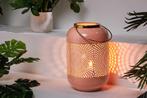Decoratieve lantaarn CANDLELIGHT 30cm pastel-roze metalen, Huis en Inrichting, Woonaccessoires | Overige, Ophalen of Verzenden