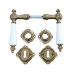 Set deurklinken, voor antieke deuren, met 2 rozetten en twee, Doe-het-zelf en Verbouw, Hang- en Sluitwerk, Ophalen of Verzenden