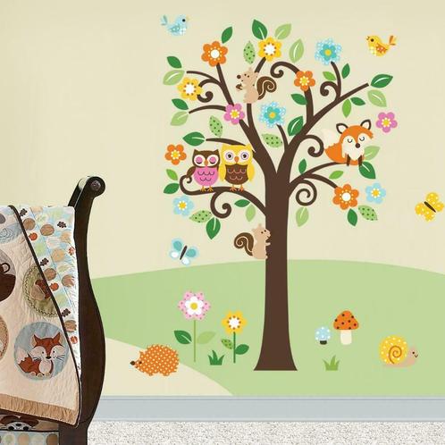 Boom muursticker Charming Woodland, afm. 99 cm x 147 cm, Kinderen en Baby's, Kinderkamer | Inrichting en Decoratie, Wanddecoratie