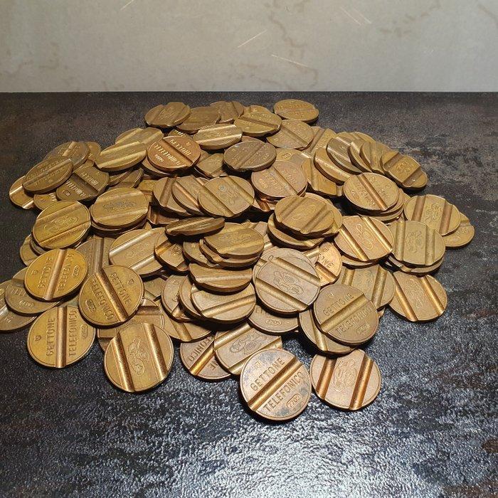 Collectie telefoonkaarten - telefoontoken - Gettone, Antiek en Kunst, Antiek | Speelgoed