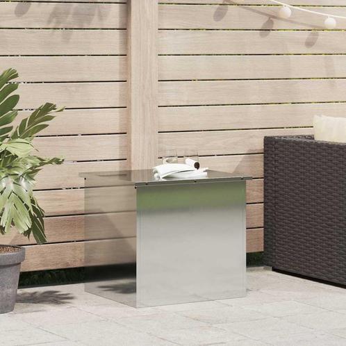 vidaXL Buitenopslagdoos Zilver 55 x 50.5 x 50 cm, Huis en Inrichting, Woonaccessoires | Kisten, Nieuw, Verzenden