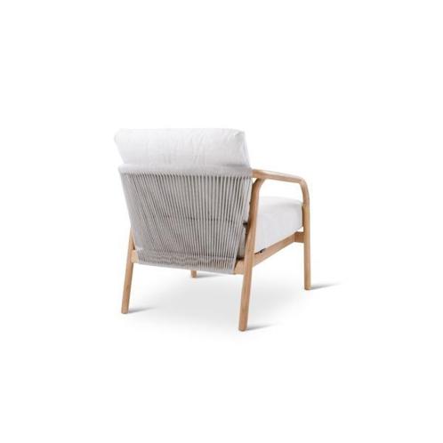 Loungestoel Boras | teak naturel | grijze weving | incl ku.., Tuin en Terras, Tuinstoelen, Nieuw, Verzenden