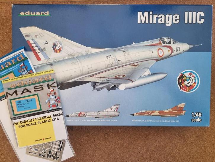 Eduard 8496 Mirage IIIC 1:48 + PE en mask, Hobby en Vrije tijd, Modelbouw | Vliegtuigen en Helikopters, Verzenden