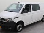 Volkswagen Transporter L2H1 Dubbele cabine 5 persoons, Auto's, Gebruikt, Euro 6, Volkswagen, Wit