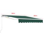 Zonnescherm Bitonto luifel handbediend met knikarm 250x200 c, Verzenden, Nieuw