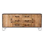 Dressoir Mangohout Neal 190 cm, Huis en Inrichting, Kasten | Dressoirs, Verzenden, 150 tot 200 cm, Nieuw, Industriële meubels
