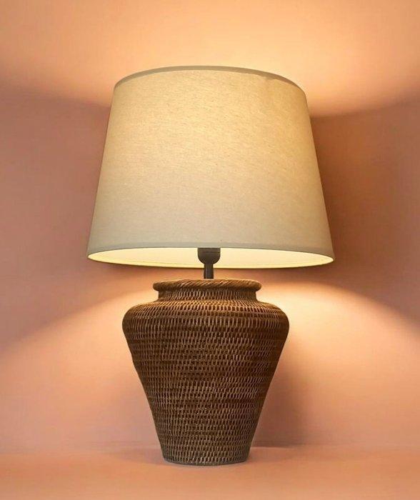 Lamp - Style Bohême Chic et Naturel - Rattan, Textiel, Antiek en Kunst, Kunst | Designobjecten