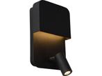 Lucide BOXER - Bedlamp / Wandlamp - LED - 3000K - Met USB, Verzenden, Nieuw