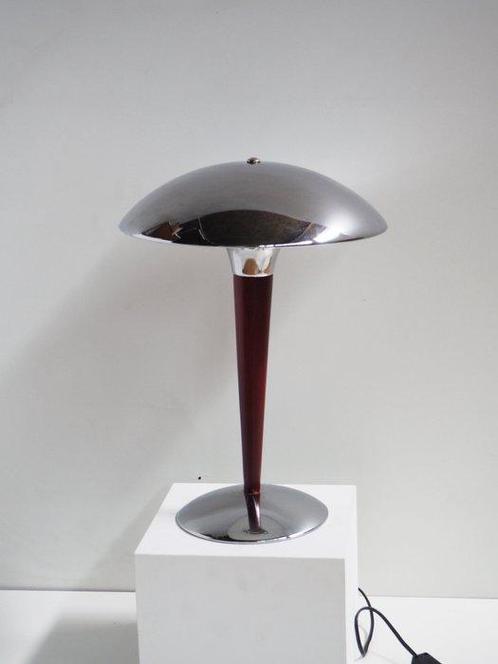 Mushroom - Bureaulamp - Hout, Staal, Antiek en Kunst, Kunst | Designobjecten