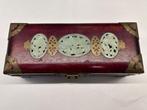 Sieradendoos (2) - nacre jade - Doe het met de hand., Antiek en Kunst, Curiosa en Brocante