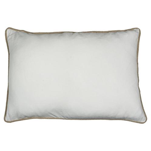 kussen wit met jute bies 40x60cm*, Huis en Inrichting, Woonaccessoires | Overige, Verzenden