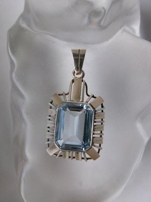 Zilver - Hanger - Art Deco-spinel, Antiek en Kunst, Kunst | Designobjecten