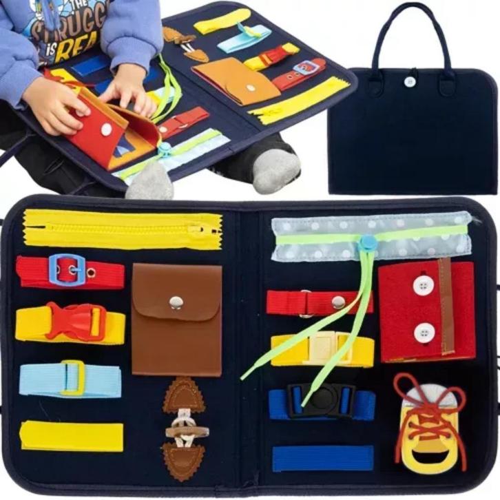 Kruzzel Manipulatief Bord in Tasje: Spelend Leren voor Jo..., Kinderen en Baby's, Speelgoed | Overig, Nieuw, Ophalen of Verzenden