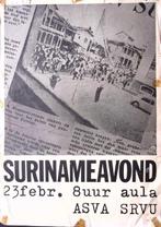 Surinameavond BIJEENKOMST ASVA SRVU (lijst optie, Posters), Verzamelen, Verzenden, Nieuw, Overige onderwerpen, Met lijst